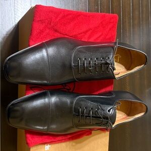 Christian Louboutin Black Leather Oxfords